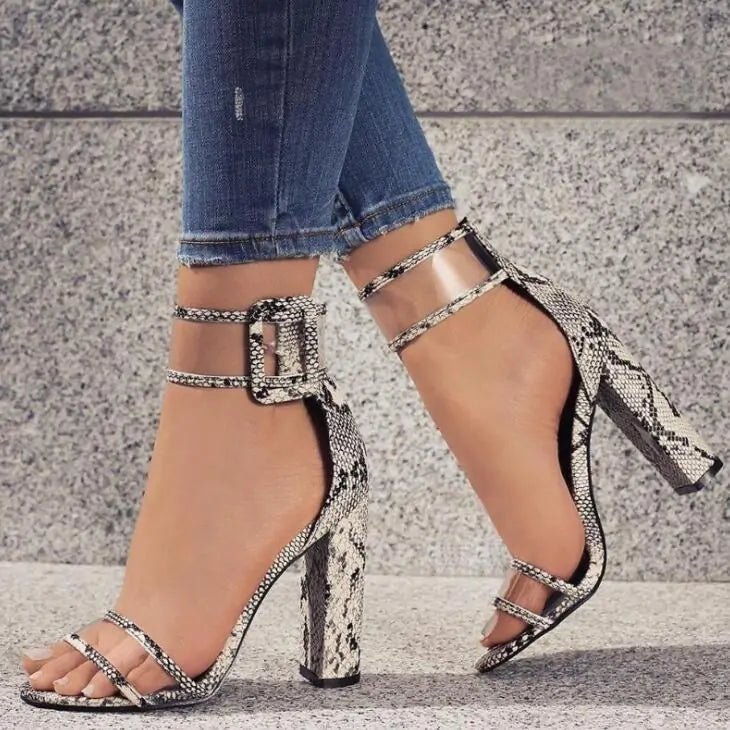 Women's Elegant Hollow High Heels Sandals