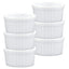 Juego de Ramekins HIC Kitchen - Porcelana Blanca Fina, 2 Onzas, Set de 6