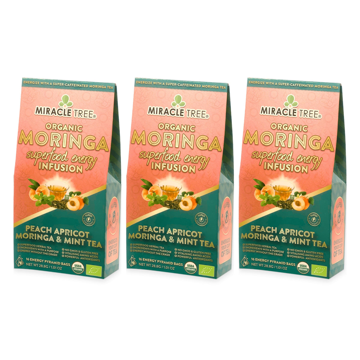 Moringa Energy Tea - Peach Mint Apricot