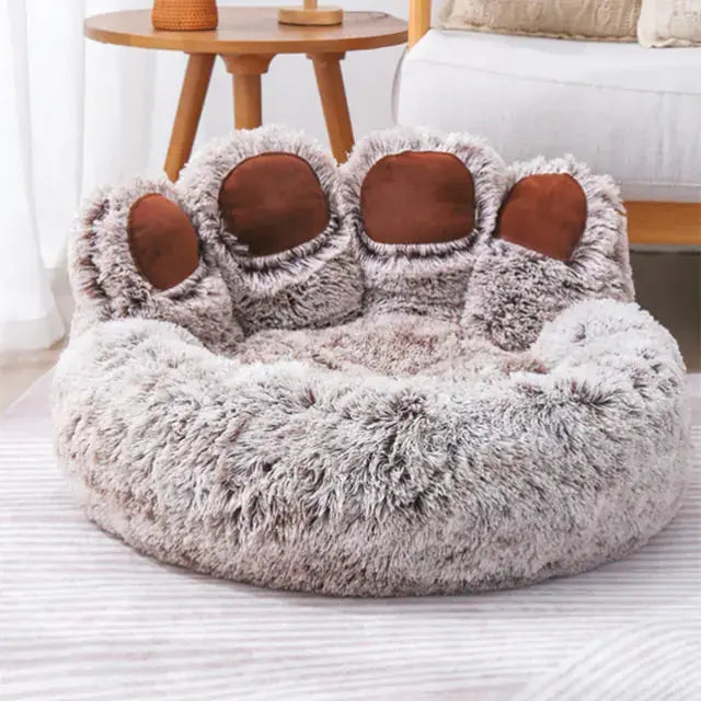 Cama Casa en Forma de Pata de Oso para Mascotas