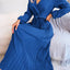 Elegant Cross Pleated Maxi Dress