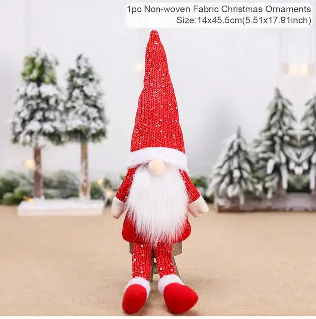 Muñeco de Navidad Gnomo Sin Rostro - Decoración Navideña Caprichosa