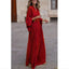 Robe maxi à manches chauve-souris et décolleté en V pour femmes