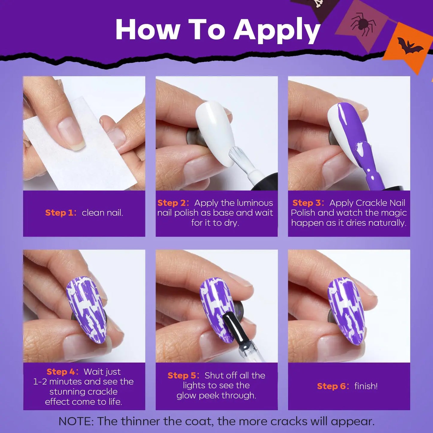 Ensemble de vernis à ongles Modelones Boo-tiful Nightmare pour Halloween