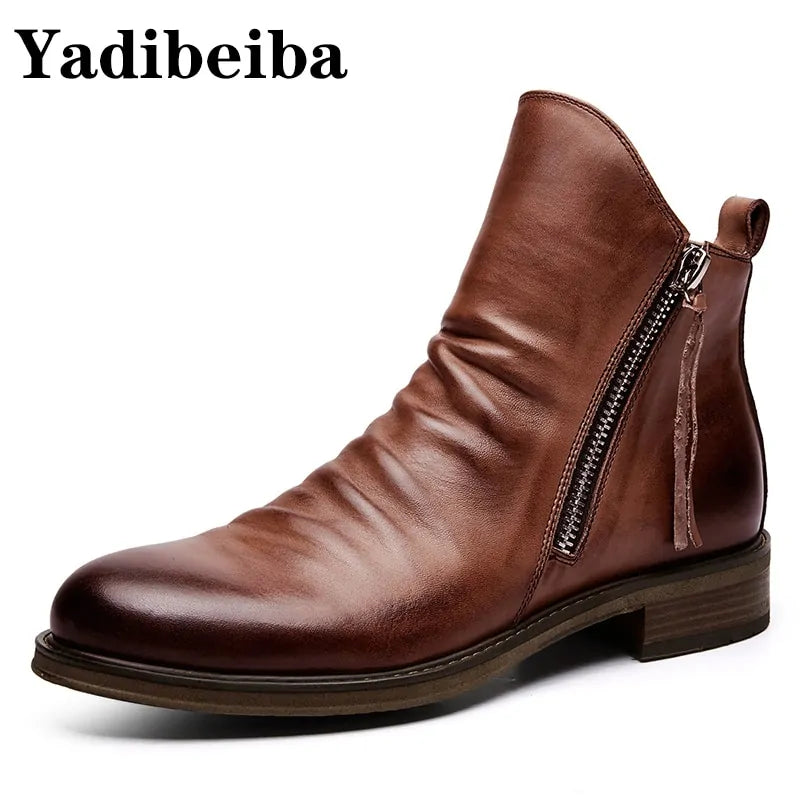 Bottes Martin en cuir premium pour hommes