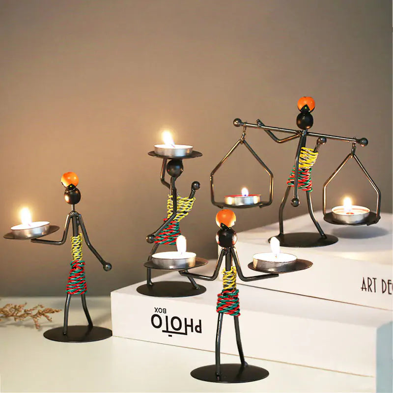 Candelabro Moderno Iron Man - Decoración Elegante para el Hogar