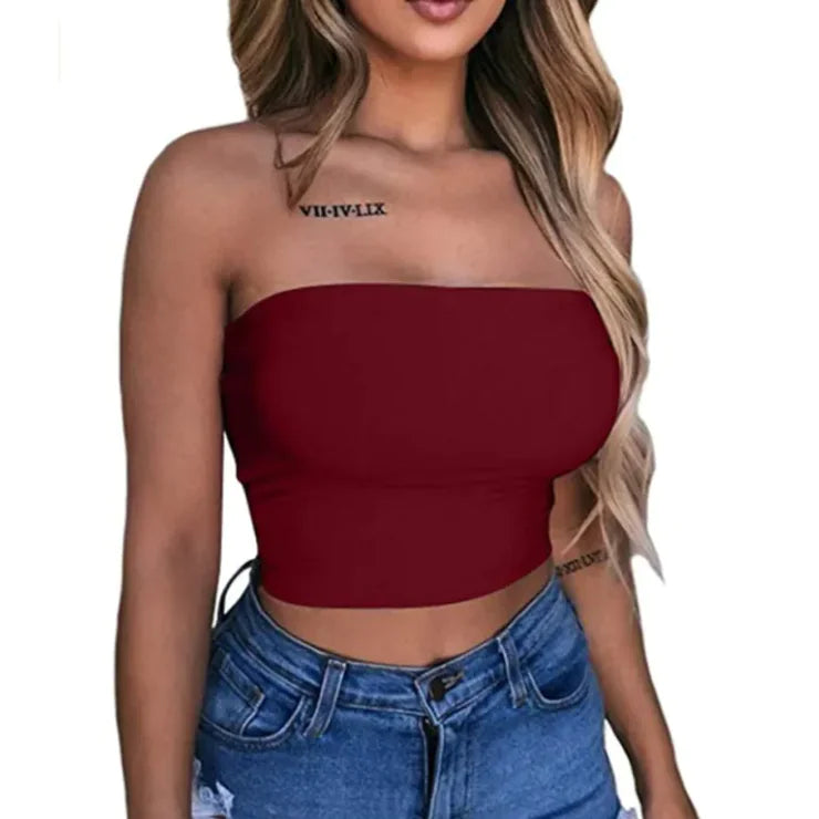 Stylish Exposed Belly Button Wrap Tank Top