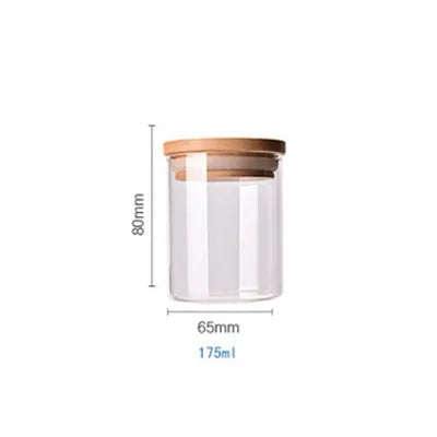 Contenants de stockage alimentaire en verre borosilicate recouverts de bambou