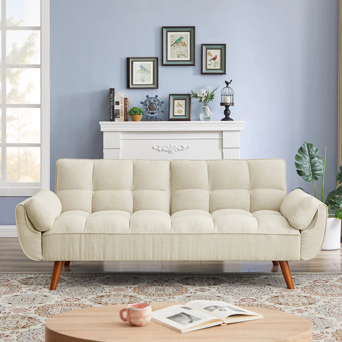 Sofá Beige 2064 - Conforte Elegante para Su Espacio Vital