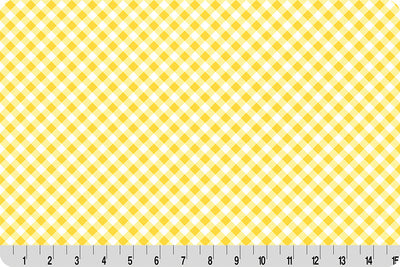 Tela de Cuddle de Gingham Barely Basics Sunshine