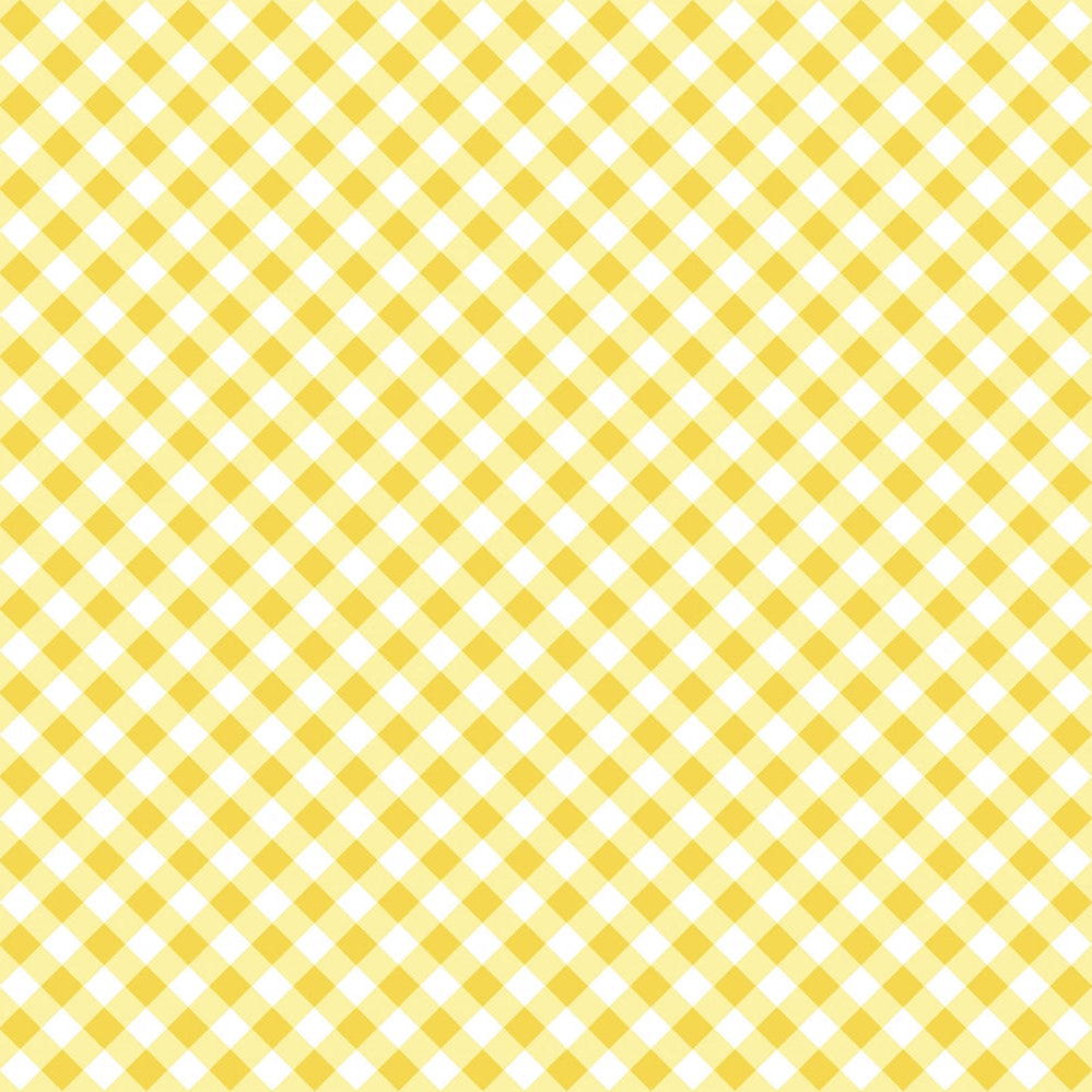 Tela de Cuddle de Gingham Barely Basics Sunshine