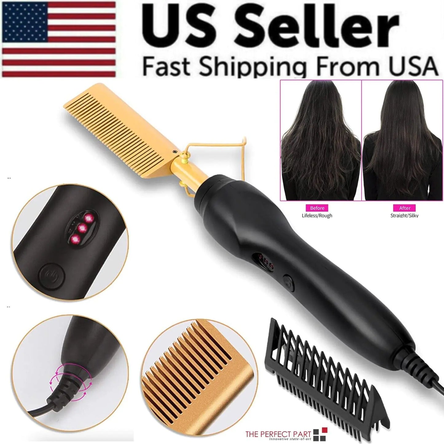 Pro Electric Beard Straightening Comb