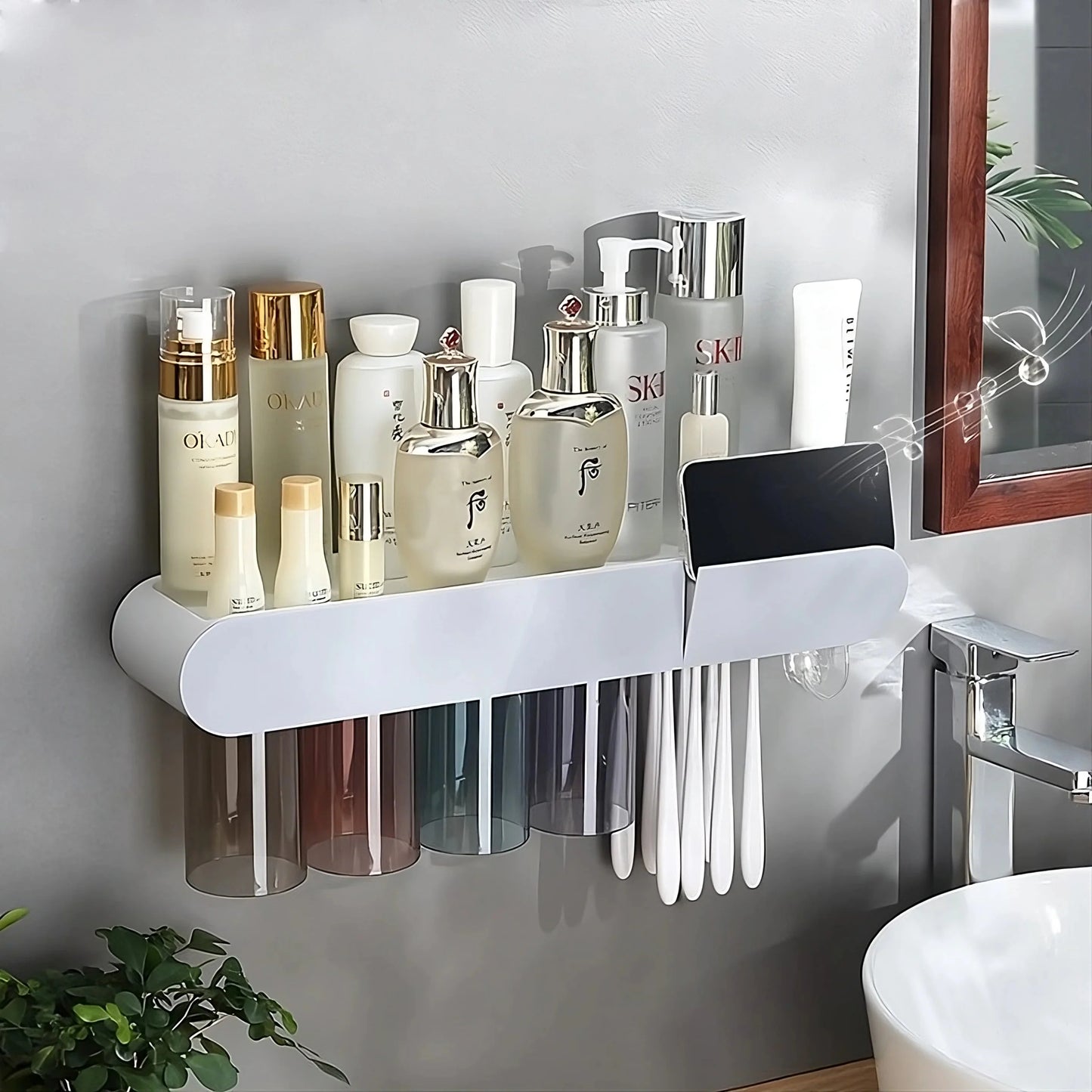 Organisateur de brosse à dents et de cosmétiques pratique