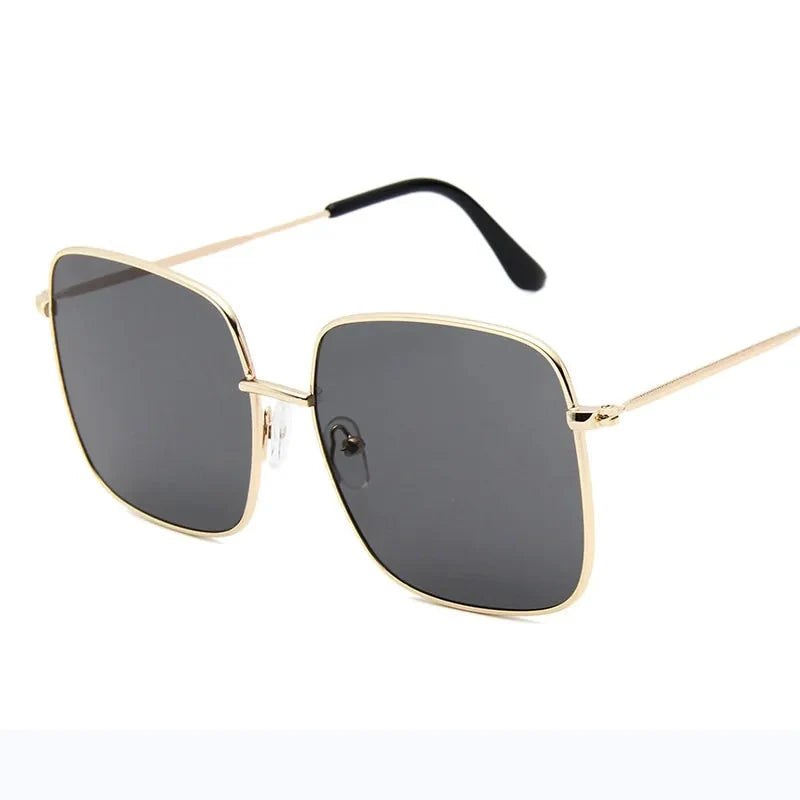 Lunettes de soleil carrées de luxe avec protection UV400
