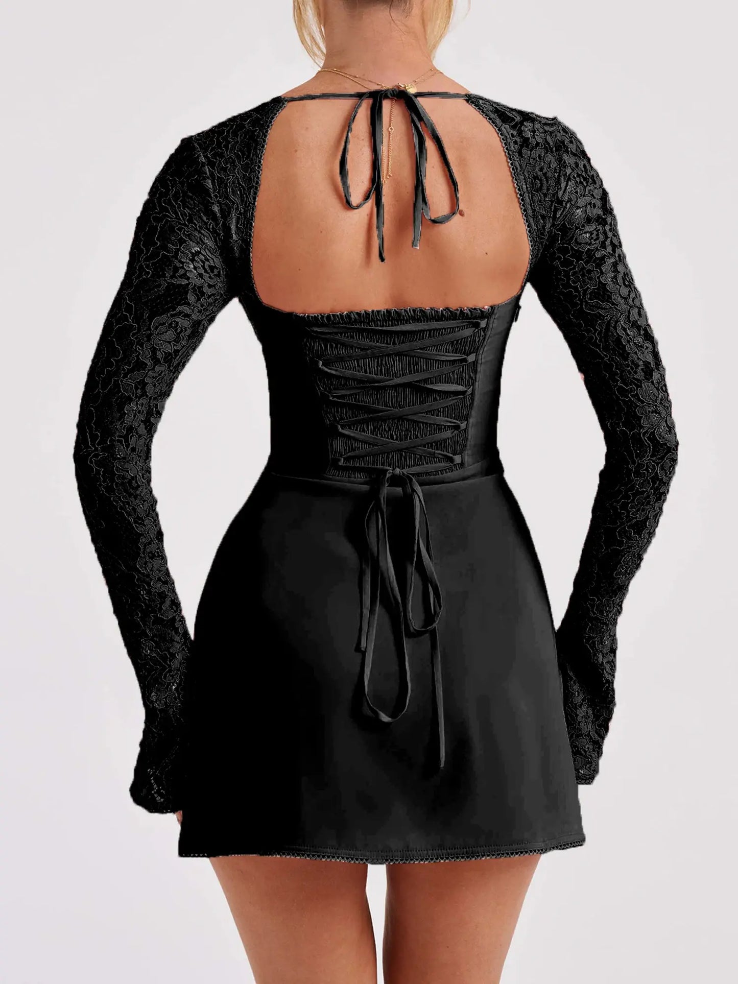 Vestido de Fiesta de Encaje Rosa de Lujo Elegante para Mujeres
