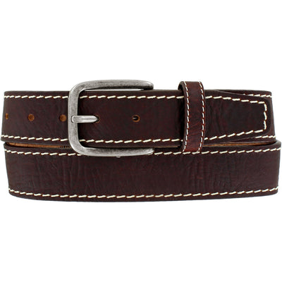 Premium Bison Leather Belt by Justin | Crafted in the USA - Korvel