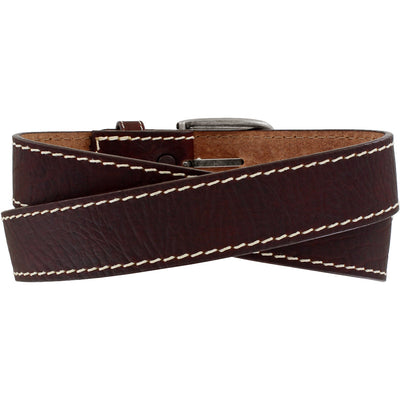 Premium Bison Leather Belt by Justin | Crafted in the USA - Korvel