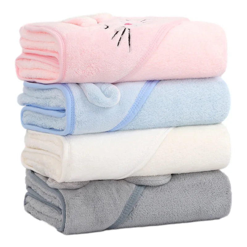 Serviettes de bain pour bébé en animaux de dessin animé adorables