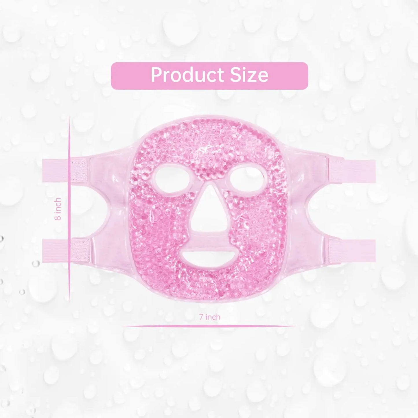 Mascarilla de Ojos Premium con Pack de Hielo - Respaldo de Terciopelo (Rosa #19)