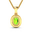 Colgante de Peridoto y Diamante Blanco de 1.23 Quilates en Oro Amarillo de 14K