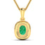 1.50 Carat Zambian Emerald & Diamond 14K Yellow Gold Pendant