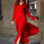 Elegant V-Neck Long Sleeve Dress