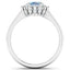 Bague de fiançailles en or blanc 14K avec aquamarine et diamants de 1,62 carat