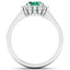 1.87 Carat Zambian Emerald & White Diamond 14K White Gold Ring
