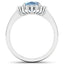 Bague en aigue-marine véritable de 1,24 carat et diamants blancs en or blanc 14K