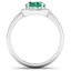1.87 Carat Zambian Emerald & Diamond 14K White Gold Engagement Ring