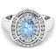 Bague de fiançailles en or blanc 14K avec aquamarine et diamants de 1,57 carat