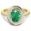 Anillo de Esmeralda Zambiana y Diamante Blanco de 1.87 Quilates
