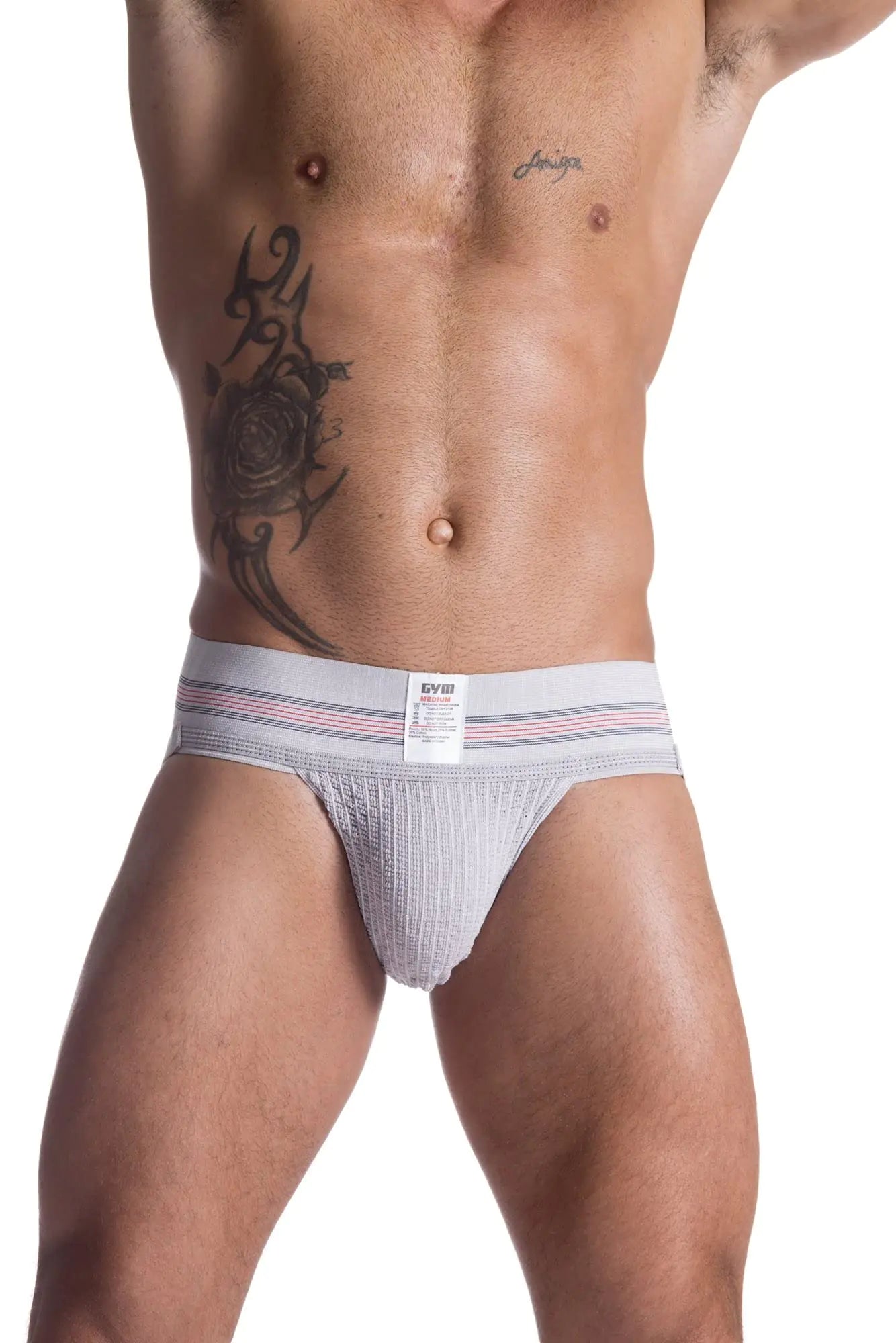 GYM Supporter Athlétique Classique pour Homme à Large Bande de 3" - X-Large Gris Chiné