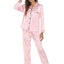 Ensemble de Pyjama en Satin de Soie Rayé Élégant pour Femmes