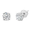 IGI Certified 14K White Gold Round Diamond Solitaire Stud Earrings