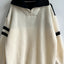 Quarter Zip Striped Dropped Shoulder Sweater - Korvel