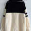 Quarter Zip Striped Dropped Shoulder Sweater - Korvel