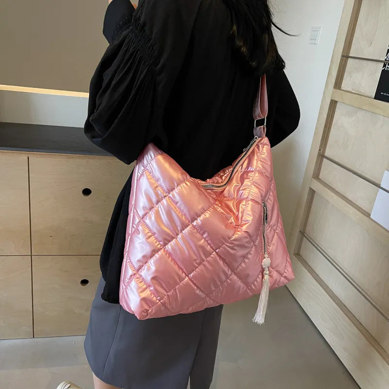 Quilted Nylon Travel Organizer Bag