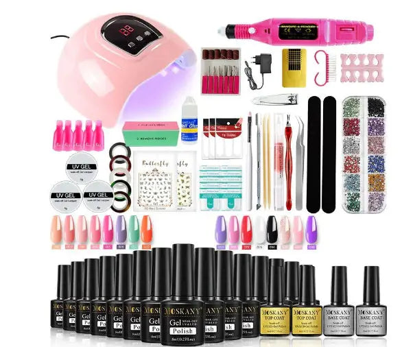 Juego de lámpara de uñas premium para manicuras de calidad de salón