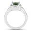 1.67 Carat Chrome Diopside & White Topaz Sterling Silver Ring
