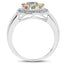 1.54 Carat Multi Sapphire Cluster Ring in Sterling Silver