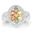 1.54 Carat Multi Sapphire Cluster Ring in Sterling Silver