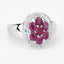 Anillo de Compromiso de Rubí Genuino de 1.54 Quilates en Plata Esterlina .925