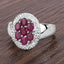 Anillo de Compromiso de Rubí Genuino de 1.54 Quilates en Plata Esterlina .925