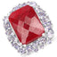 15.13 Carat Dyed Ruby & Tanzanite Sterling Silver Cocktail Ring