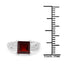 2.99 Carat Genuine Garnet and White Topaz Sterling Silver Ring
