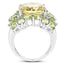 Bague en argent sterling avec quartz citron de 9,38 carats et péridot