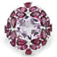 Bague en argent sterling avec améthyste rose et rhodolite de 8,19 carats