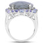 Bague en argent sterling de 13,99 carats en labradorite et tanzanite
