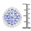 Bague en argent sterling avec tanzanite et topaze blanche de 4,72 carats